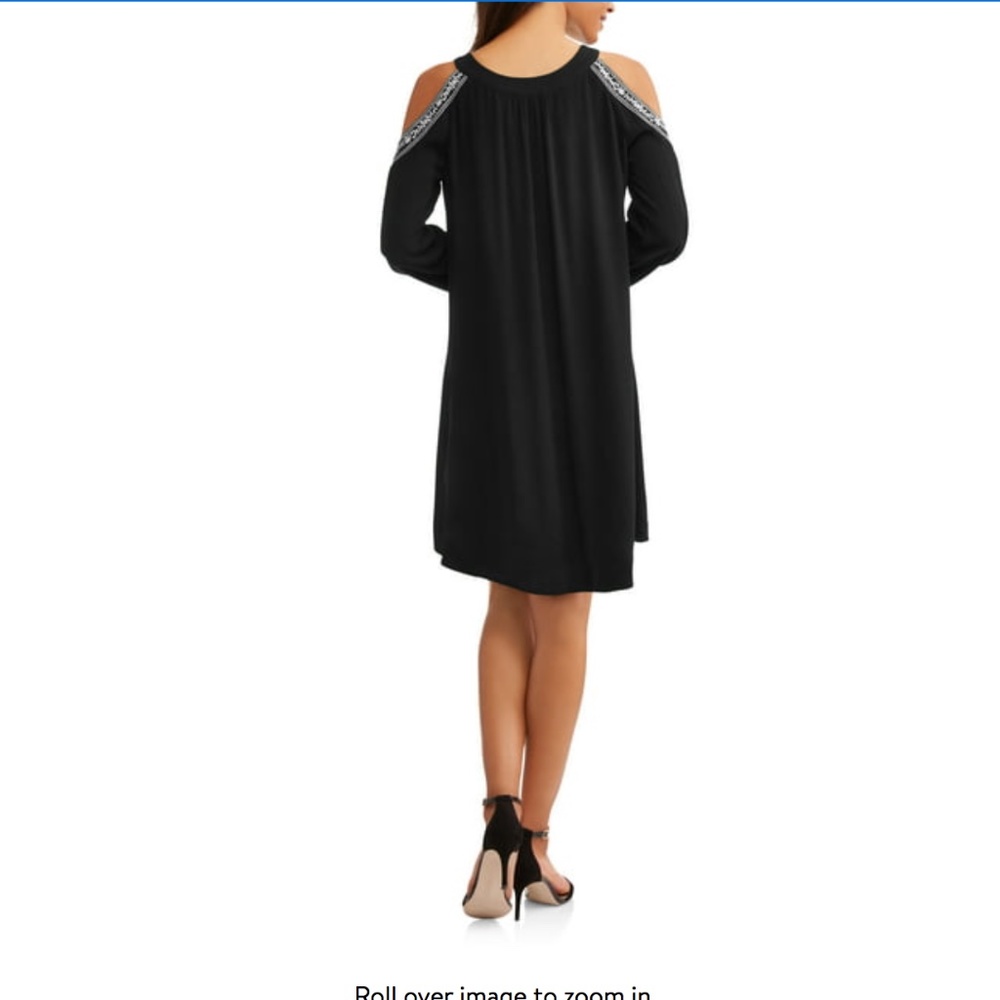 3 for $12 Time and Tru Embroidered Trim Cold Shoulder Midi Dress in Plum SzS 4/6 - Picture 6 of 8